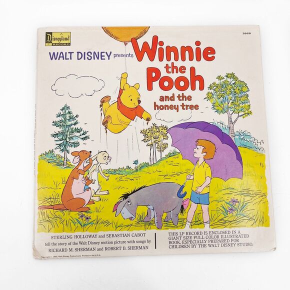 Walt Disney Winnie The Pooh And The Honey Tree Vinyl LP Record Album & Book 1965 - Picture 2 of 12